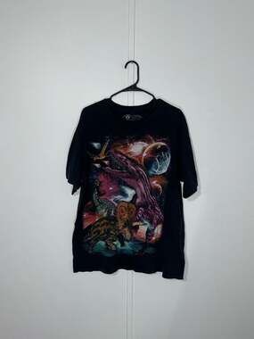 A-Lab Get Wild Dinosaurs in Space Galaxy Graphic T-Shirt XL